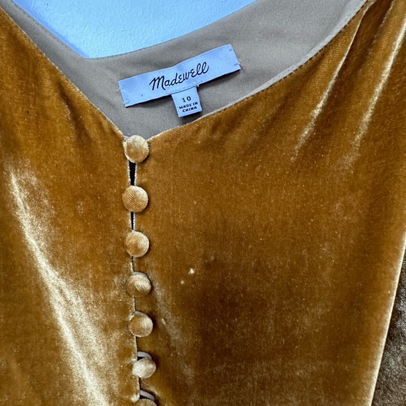 Madewell Velvet Button-Down Cami - Picture 6 of 7